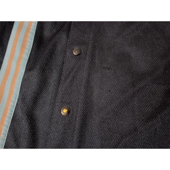 Vintage 90s Adidas Shirt XL Men’s Blue Warm Up Full Snap Button Up Basketball - Picture 5 of 7